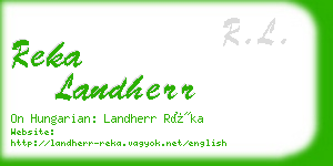 reka landherr business card